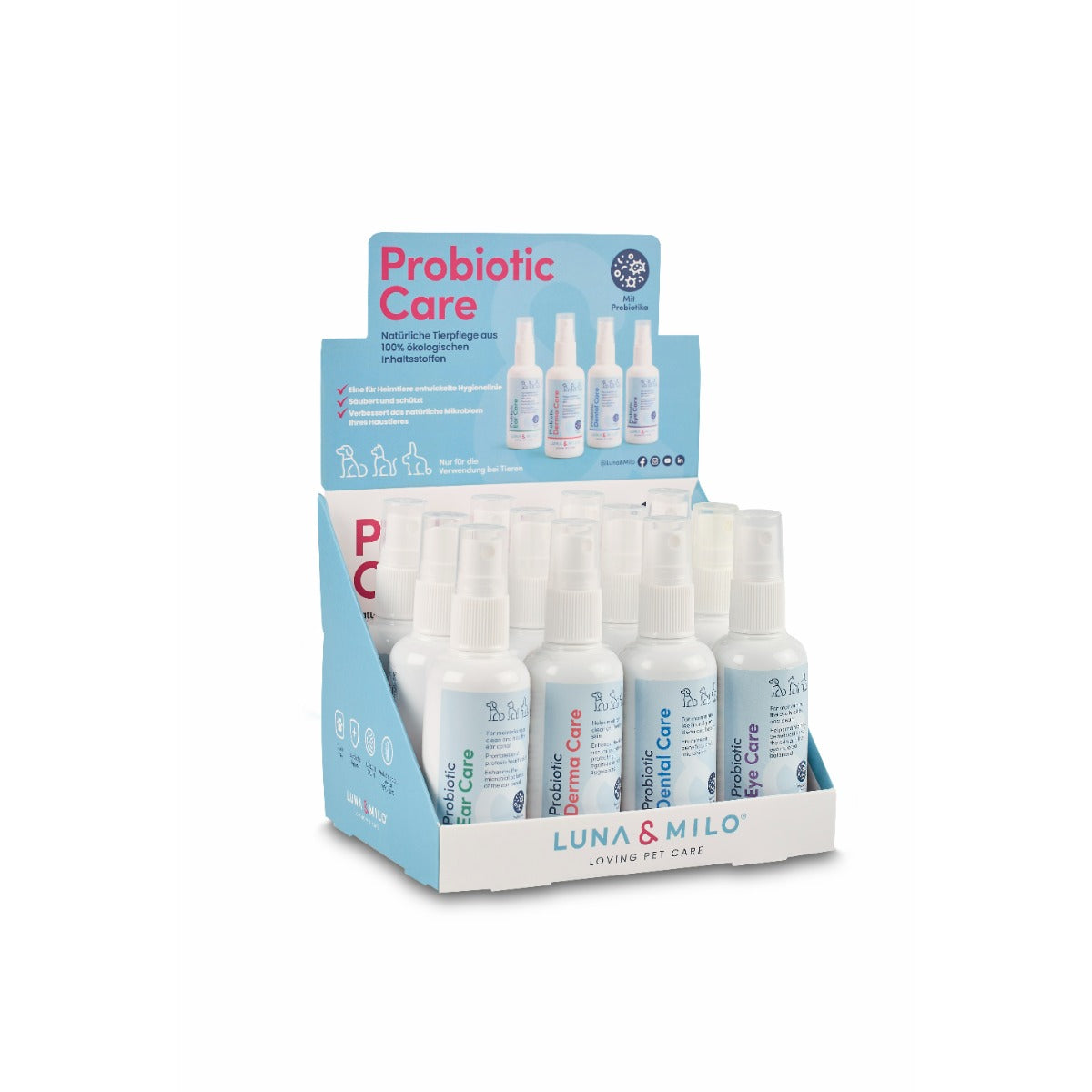 Luna & Milo Probiotic Care Display 12 x 100 ml
